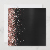 Roze Gouden Glitter Zwarte Ombre Folie 30e Verjaar Kaart (Achterkant)