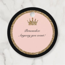 Roze Gouden Glitter & Zwarte Sweet 16 Prinsessen K