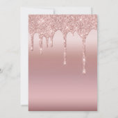 Roze Gouden Glitterende Blush Roze Trendy Save The Date (Achterkant)