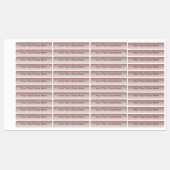 Roze Gouden Glitterende Vloeibare Druppels Labels (Vel)