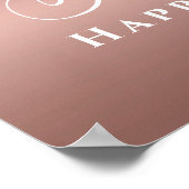 Roze Gouden Glitters 50 Fabulous Verjaardagsfeestj Poster (Hoek)