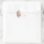 Roze Gouden Glitters Bedankt Ronde Sticker (Tas)