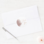 Roze Gouden Glitters Bedankt Ronde Sticker (Envelop)