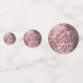 Roze Gouden Glitters Confetti (Achterkanten)