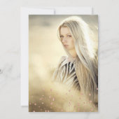 Roze gouden glitters confetti blush Sweet 16 foto Kaart (Achterkant)