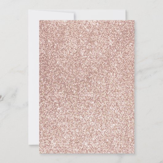 Roze Gouden Glitters Eerste Heilige Communie Save The Date (Achterkant)