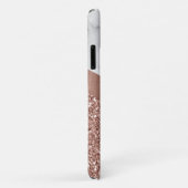 Roze Gouden Glitters en Glanzende Marmeren Monogra Case-Mate iPhone Case (Achterkant/rechts)