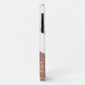 Roze Gouden Glitters en Glanzende Marmeren Monogra Case-Mate iPhone Case (Achterkant/links)
