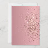 Roze Gouden Glitters Geluk in de Liefde Save the D Save The Date (Achterkant)