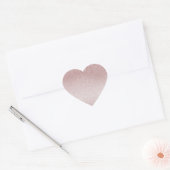 Roze Gouden Glitters Hart Sticker (Envelop)