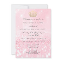 Roze Gouden Glitters  Kroon Royal Glitter 16e Trou