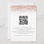 Roze Gouden Glitters We Do QR Bruiloft Kaart (Achterkant)
