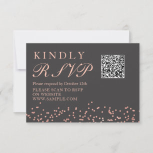 Roze Gouden Glittersurprise Verjaardagsfeest RSVP- Bedankkaart
