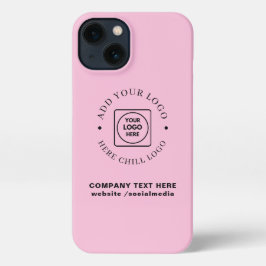 Roze Gouden Gradiënt Aangepaste Logo iphone hoes 13 Hoesje