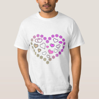 Roze & Gouden Gradiënt Clip Art T-shirt