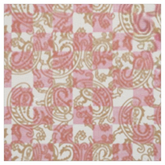 Roze gouden gradiënt. Geometrisch behang Stof (Swatch)