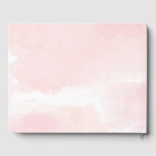 Roze gouden groen bloemenmeisje baby shower gastenboek (Achterkant)