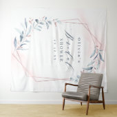 Roze Gouden Groene Bruidsfeest Foto Achtergrond Wandkleed (In Situ (horizontaal))