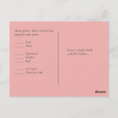 Roze Gouden Groene Huwelijks RSVP MENU (Achterkant)