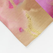Roze, gouden, groene marmer-inktdeken fleece deken (Hoek)