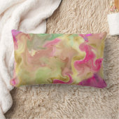 Roze, gouden, groene marmeren inktprint kussen (Deken)