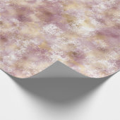 Roze Gouden Grunge Abstract Cadeaupapier (Hoek)