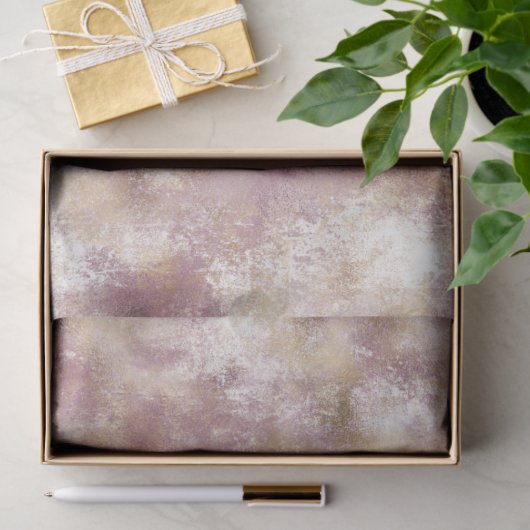 Roze Gouden Grunge Abstract Tissuepapier (Geschenk)