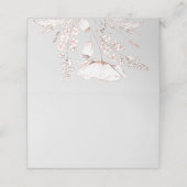 Roze Gouden Hand Getrokken Wildbloemen Bruiloft Plaatskaartje (Buitenkant ongevouwen)