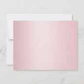 Roze Gouden Handgeschreven Script Monogram Sjabloo Notitiekaartje (Achterkant)