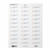 Roze gouden hart kroon monogram bruiloft etiket (Full Sheet)