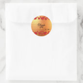 Roze Gouden Hart Trouwsticker Ronde Sticker (Tas)