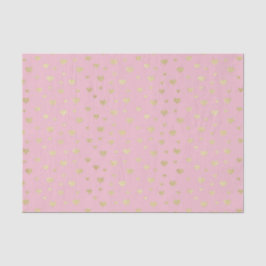 Roze gouden harten (Design 70 Roze reeks) Tissuepapier
