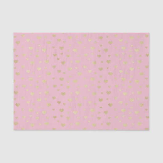 Roze gouden harten (Design 70 Roze reeks) Tissuepapier (Voorkant)