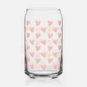 Roze & Gouden Harten Esthetiek Blikvorm Glas (Voorkant)