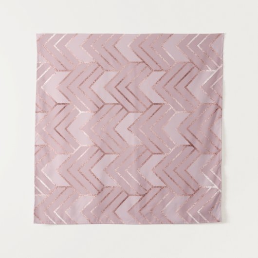 Roze gouden harten glinsterend patroon. wandkleed (Voorkant (horizontaal))