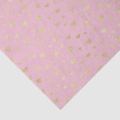 Roze Gouden Harten (Ontwerp 70 Roze Serie) Tissuepapier (Detail)