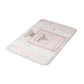 Roze & Gouden Harten Paris Parfum Chic Mode Badmat (Gekanteld)