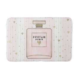 Roze & Gouden Harten Paris Parfum Chic Mode Badmat