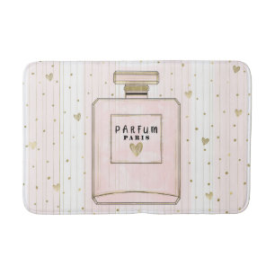Roze & Gouden Harten Paris Parfum Chic Mode Badmat