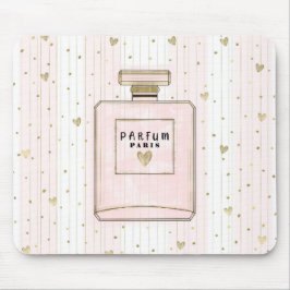 Roze & Gouden Harten Paris Parfum Chic Mode Muismat