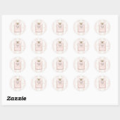 Roze & Gouden Harten Paris Parfum Chic Mode Ronde Sticker (Vel)