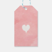 Roze Gouden Harten Valentijnse Verjaardag Baby Me Cadeaulabel (Achterkant)