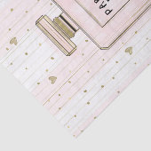Roze & Gouden Hartjes Paris Parfum Chic Mode Tissuepapier (Detail)
