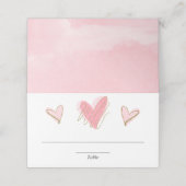 Roze gouden hartjes Valentijnsdag schattig Plaatskaartje (Buitenkant ongevouwen)