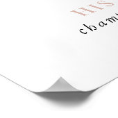 Roze Gouden Herfst Bloemen Trouw Bar Menu Poster (Hoek)