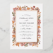 Roze Gouden Herfst Bruiloft