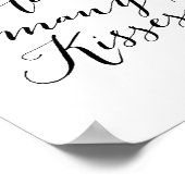 Roze Gouden Hoeveel Kusjes Bord Poster (Hoek)