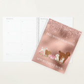 Roze Gouden Hondenkapsalon Glitter Huisdier Servic Planner (Display)