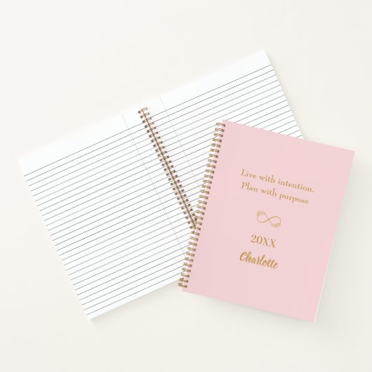 Roze gouden inspirerend quote notitieboek (Binnen)