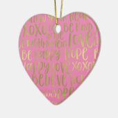 Roze gouden Inspirerend woorden Keramisch Ornament (Links)